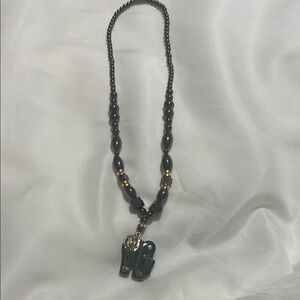 Elegant Black and Gold Necklace